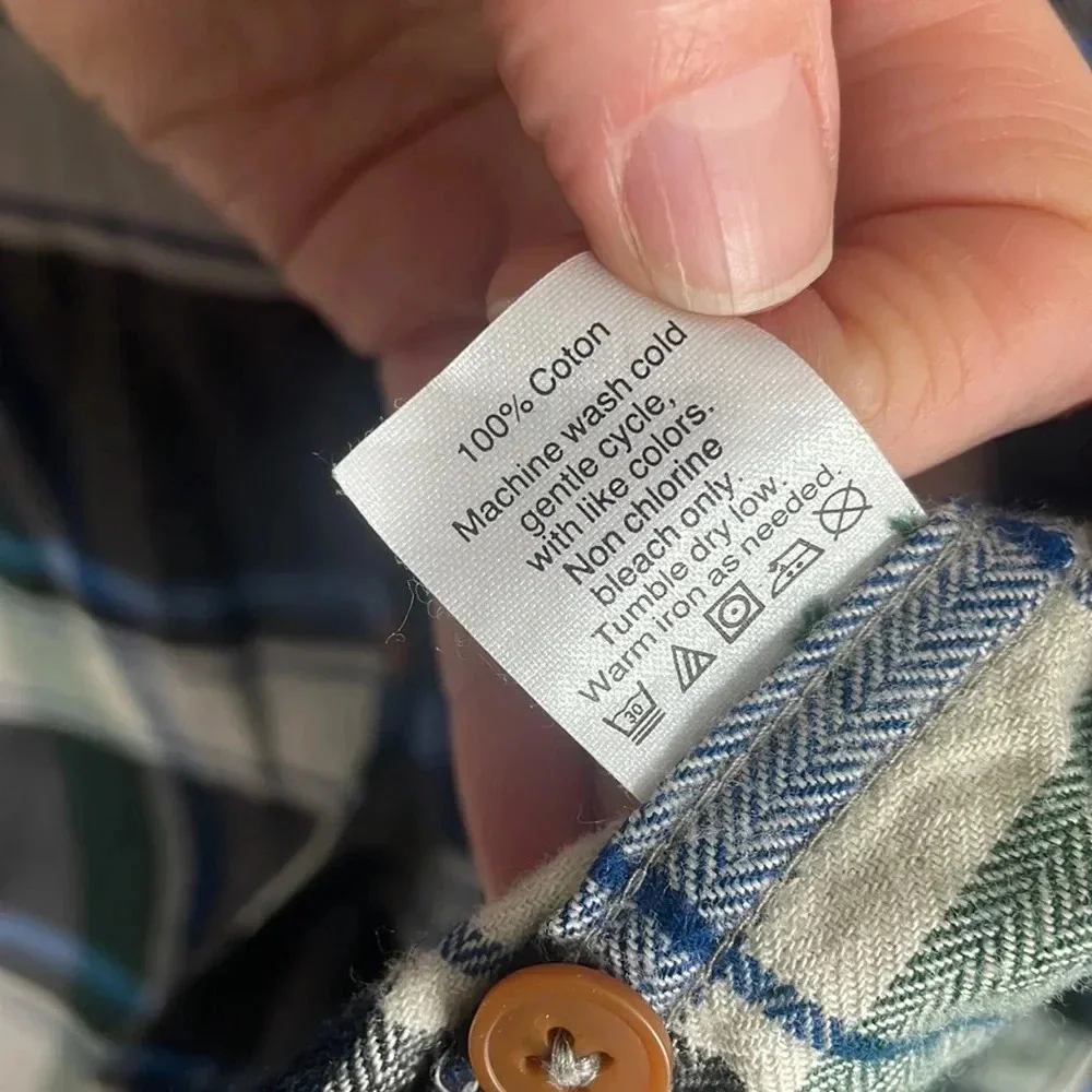 J. Crew plaid Flannel slim fit‎ button Up L